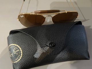 Occhiali da sole RayBan 3422Q Aviator Craft Pelle