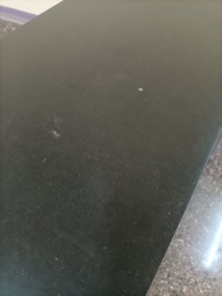 Barra alta madera negra pie acero inoxidable