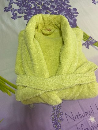 Accappatoio vintage spugna fiori