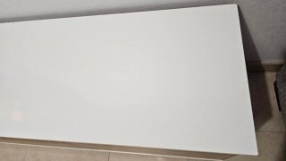 Mueble TV nórdico moderno blanco y madera