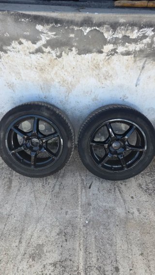 Llantas 15 4 x 100 de coche negras juego de 4