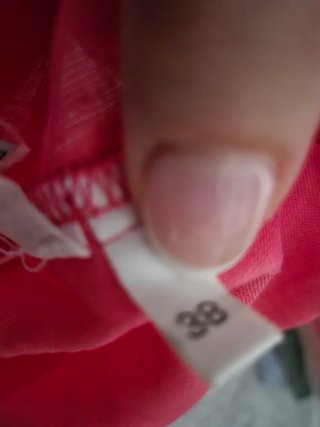 Vestido de lino rosa con bordado blanco talla únic