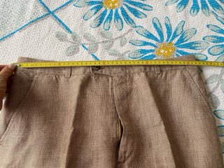 Chaqueta de lino beige