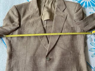 Chaqueta de lino beige