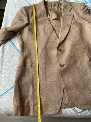 Chaqueta de lino beige