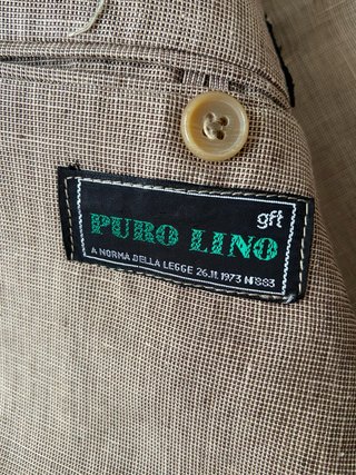 Chaqueta de lino beige
