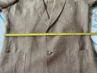 Chaqueta de lino beige