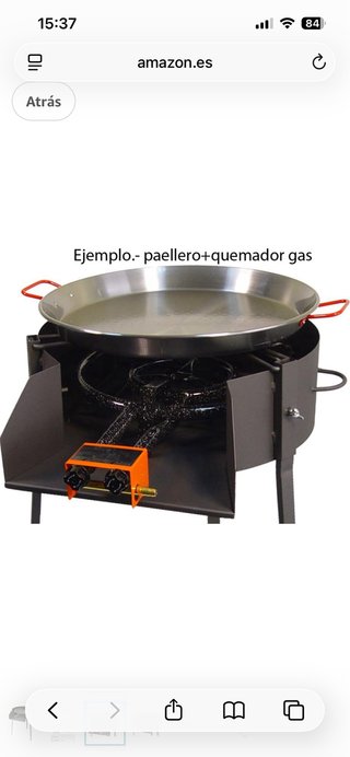 Barbacoa Redonda con Soporte Paellera