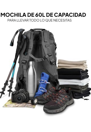 Mochila senderismo 60L Nueva a estrenar