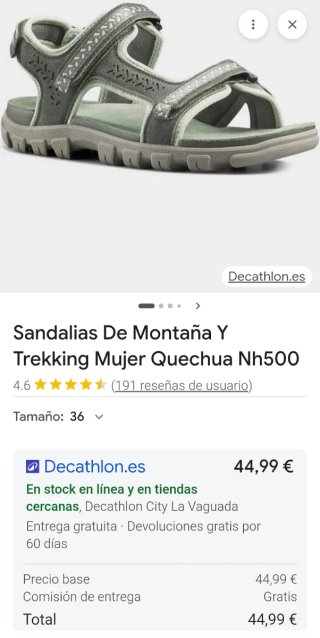 Sandalias Trekking Mujer piel auténtica Decathlon