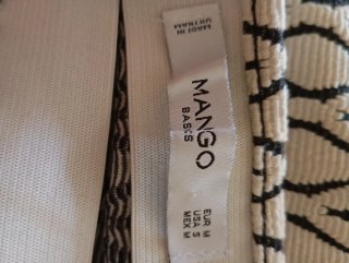 Falda beige y negra con estampado