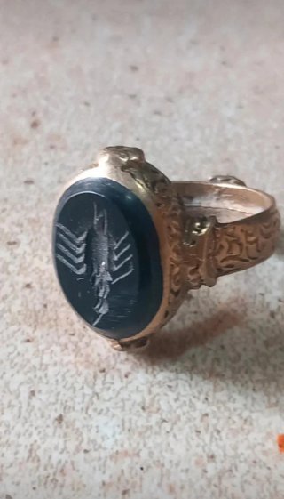 Anello sigillo afghano con incisione