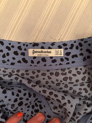 Falda pantalón azul con estampado