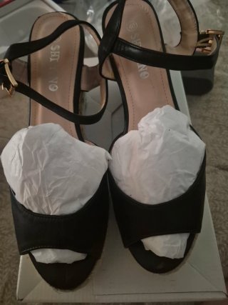 Cuñas sandalia negra