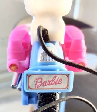 Moto Barbie tipo Harley Davidson azul