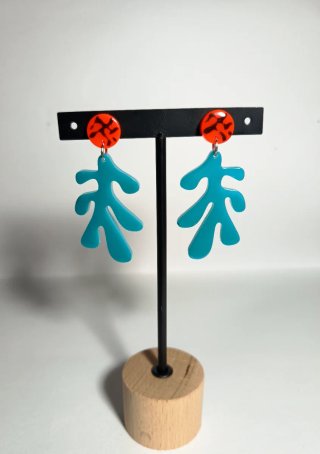 Pendientes Naranja y Turquesa