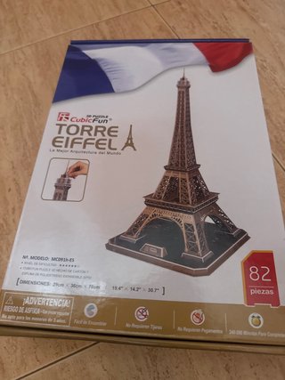 Maqueta Torre Eiffel 3D CubicFun 82 Piezas