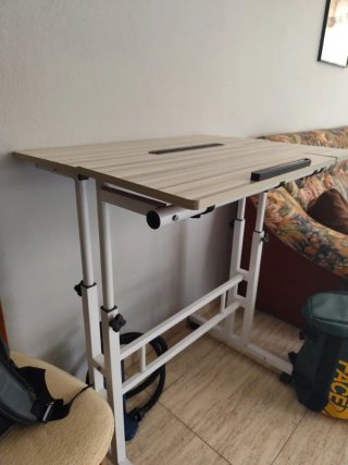 Escritorio Elevable Ajustable Madera y Metal