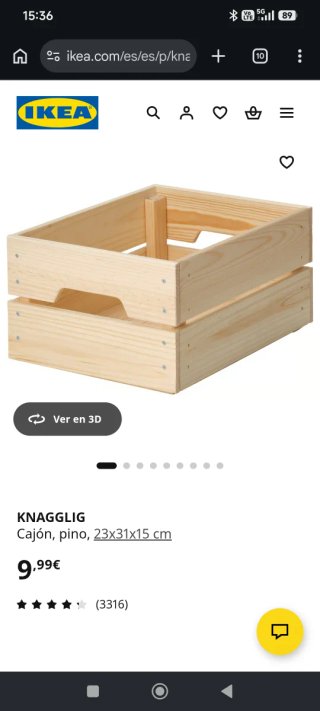 6 Cajas de madera apilables Ikea pintadas 2 tamaño