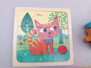 Lote Juguetes Niños Tren Bloques Puzzle Gatos