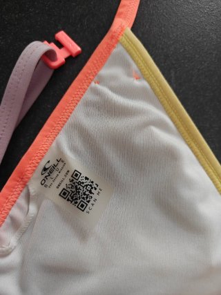 Bikini O'Neill Naranja Rayas Flores Loro