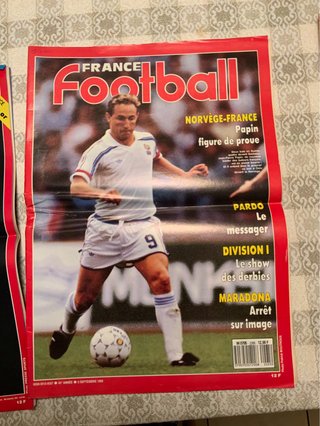 France Football 5 Settembre 1989 Papin