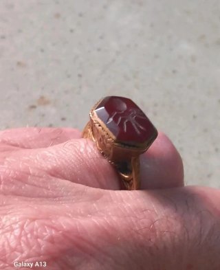 Vecchio anello sigillo afghano mm 17,5