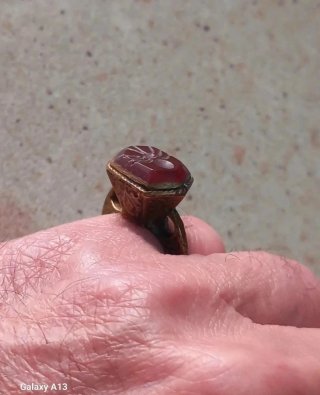 Vecchio anello sigillo afghano mm 17,5