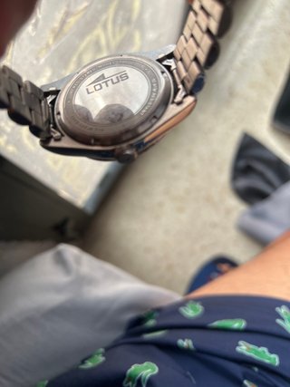 Reloj Lotus Verde y Plateado
