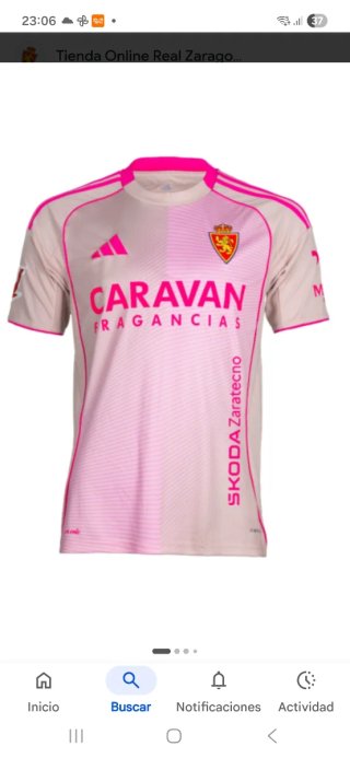 Camiseta Adidas Beige y Rosa Talla M