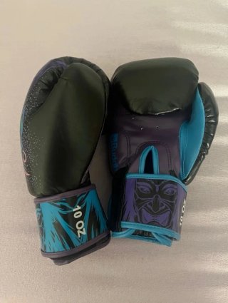 Guantes Boxeo Buddha Luzbel Oni Morados 10oz