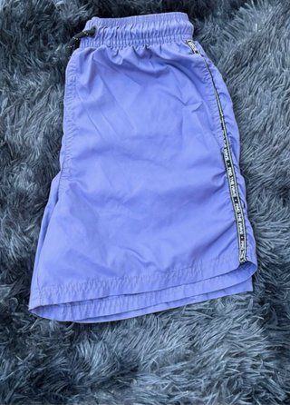 Bañador Morado Corto con Cordón Ajustable