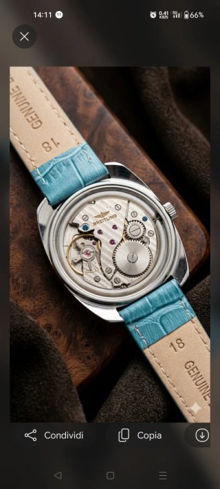 Orologio Breitling meccanico quadrante turchese