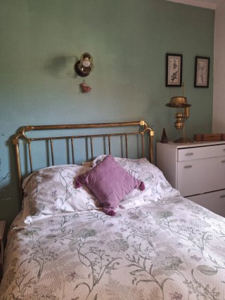 Cabecero Cama Latón Pulido 1,35m