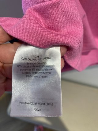 Polo Carolina Herrera Rosa con Flores