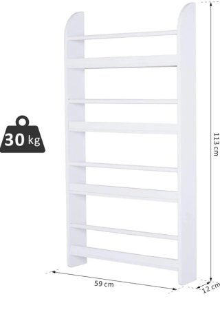 Estantería librería blanca de madera
