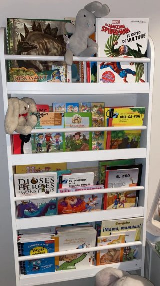 Estantería librería blanca de madera