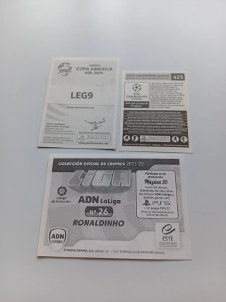 Lote 3 cromos Ronaldinho Panini