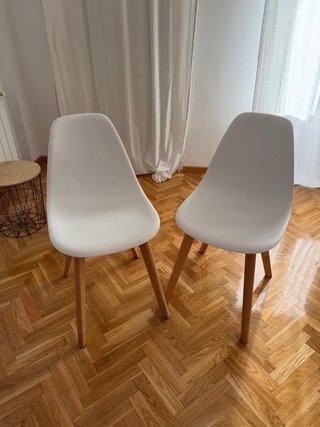 Sillas Nórdicas Sklum Blancas Madera