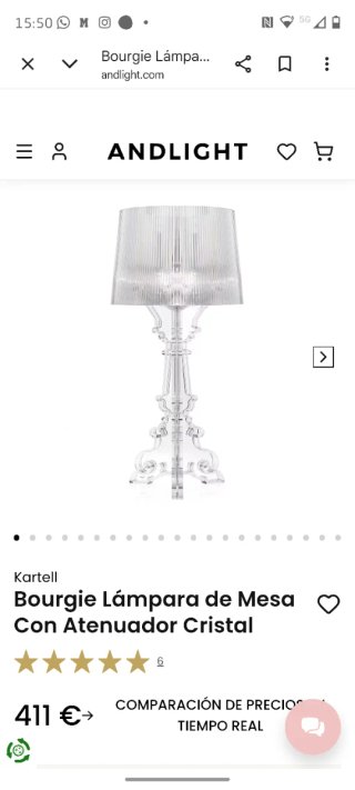 Lampada Bourgie Kartell Trasparente