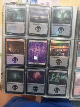 Cartas magic tierras foil basicas 0,5 y 0,75 fular