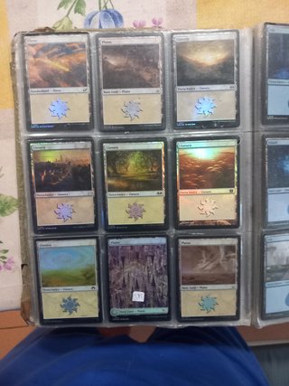 Cartas magic tierras foil basicas 0,5 y 0,75 fular