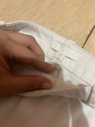 Pantalones chinos de mujer blanco y de cuadros