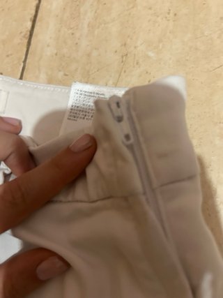 Pantalones chinos de mujer blanco y de cuadros