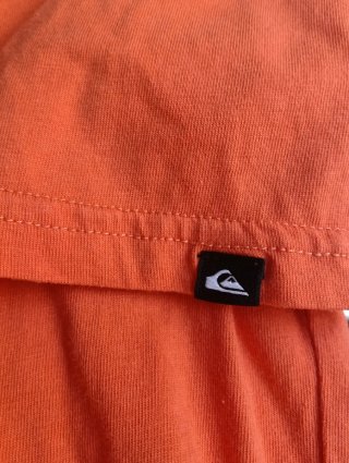 Camiseta Quiksilver Algodón Naranja Manga Corta