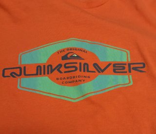 Camiseta Quiksilver Algodón Naranja Manga Corta