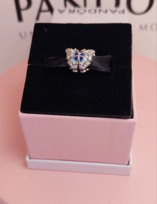 Charm Pandora Mariposa Azul Brillante
