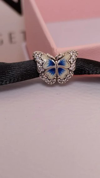 Charm Pandora Mariposa Azul Brillante