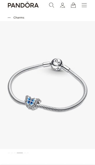 Charm Pandora Mariposa Azul Brillante