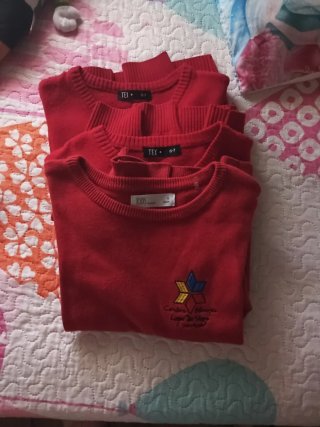 Chalecos Escolares Rojo Talla 6-7 (1uds)